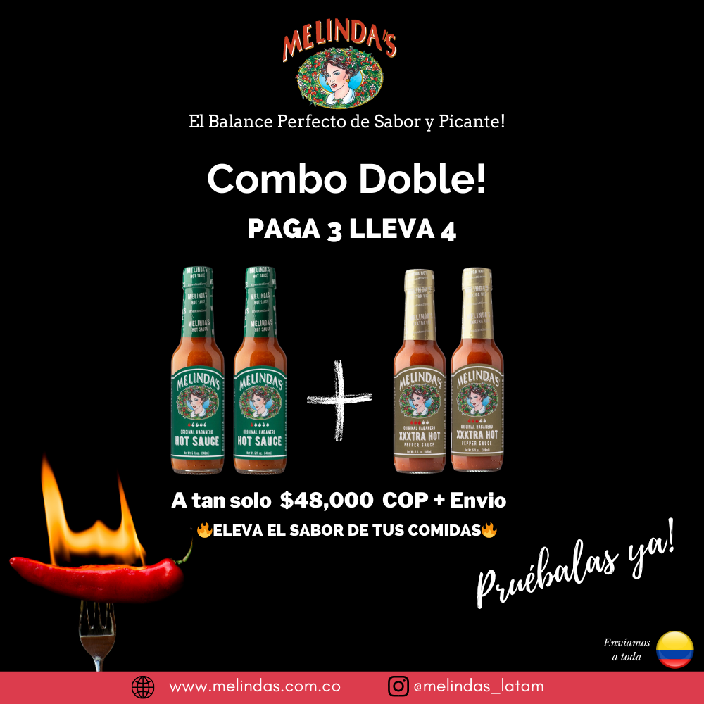 COMBO - LLEVA DOBLE NIVEL DE PICANTE - Paga 3 y lleva 4 Salsas de 148ml