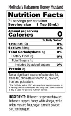 Salsa Picante Melinda’s Hot Habanero Honey Mustard 355ml